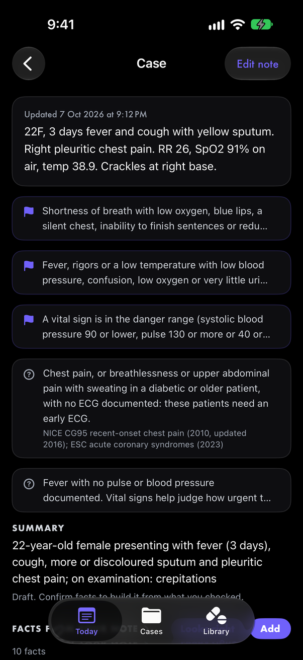 vayl on iPhone: a teaching case note with study flags and a summary